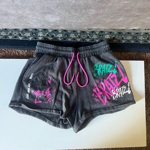 BRATS Shorts with Pink & Teal Graphics